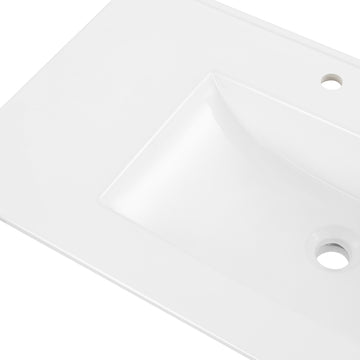 Ancillary 3-Hole 20 in. W x 18.25 in. D Classic Contemporary Rectangular Ceramic Single Sink Basin Vanity Top